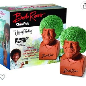 Chia Pet Bob Ross (The Joy of Painting) - Decorative Pot Easy to Do Fun